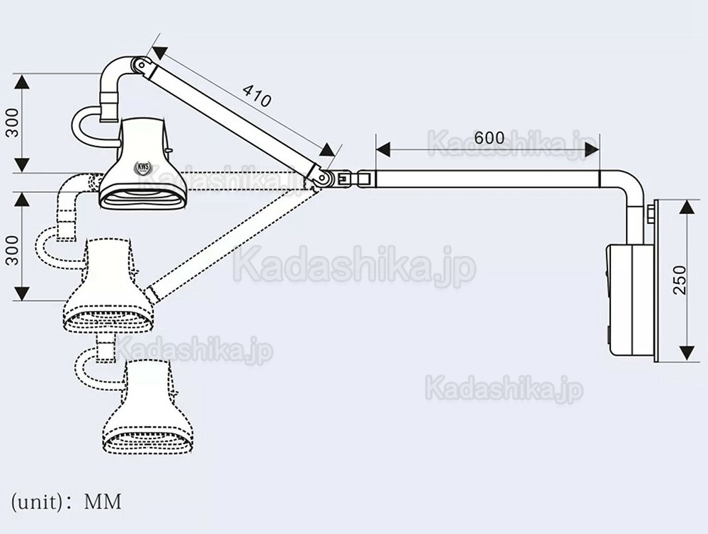 KWS KD-2021W-1 21W ウォール型 ENT LED検診ライト 歯科照明灯